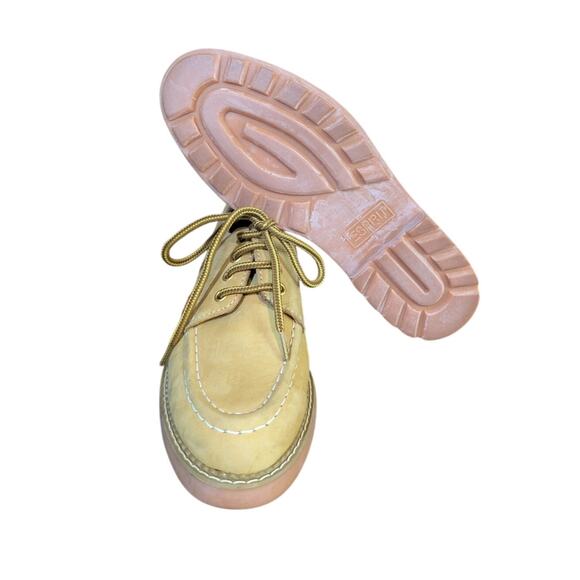 Vintage 90s Esprit Tan Leather Shoes Size 7.5 - Picture 2 of 9